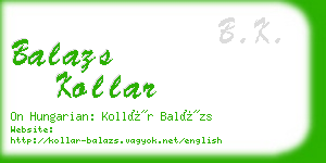 balazs kollar business card